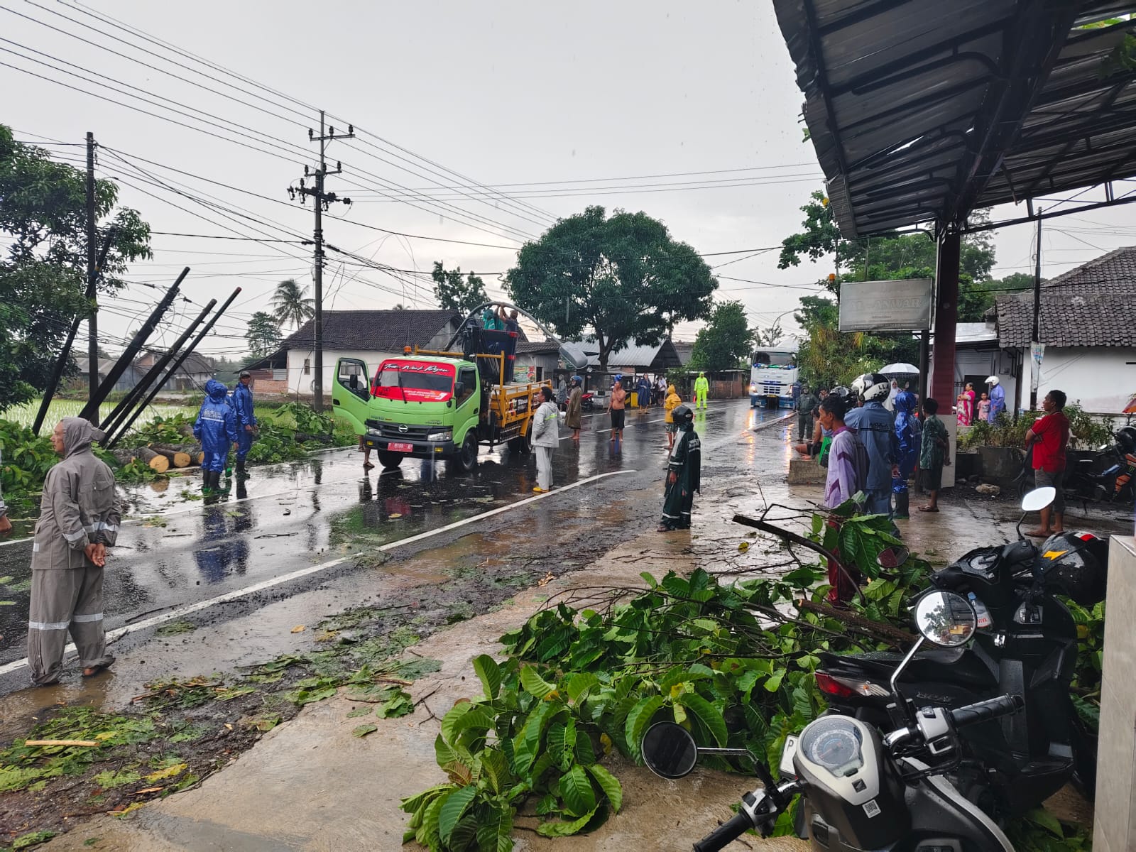 Polsek Kota Bondowoso “Gercep” Evakuasi Pohon tumbang