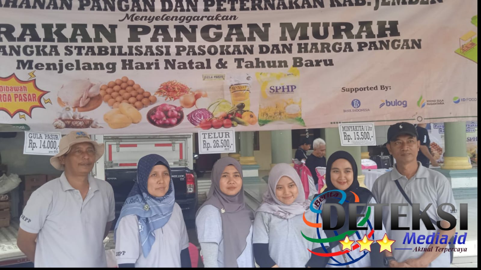 Balai Desa Sukowono kec Sukowono Jember Menyelenggarakan Bazar Gerakan Pangan Murah Menjelang Hari Natal dan Tahun Baru 2026