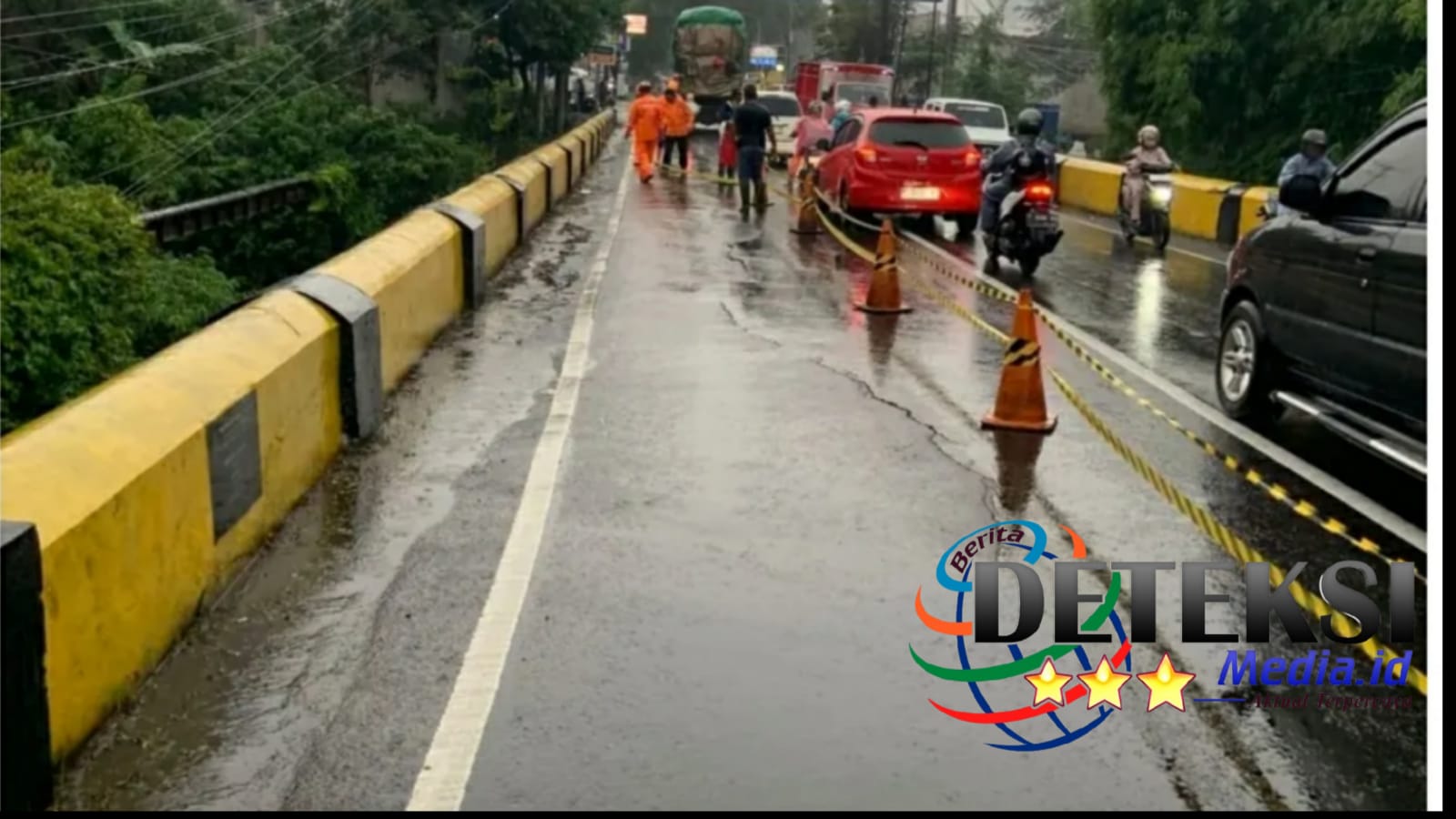 Jembatan Penghubung Bondowoso – Jember Retak,, Ini Langkah PU Bina Marga Provinsi Jatim.