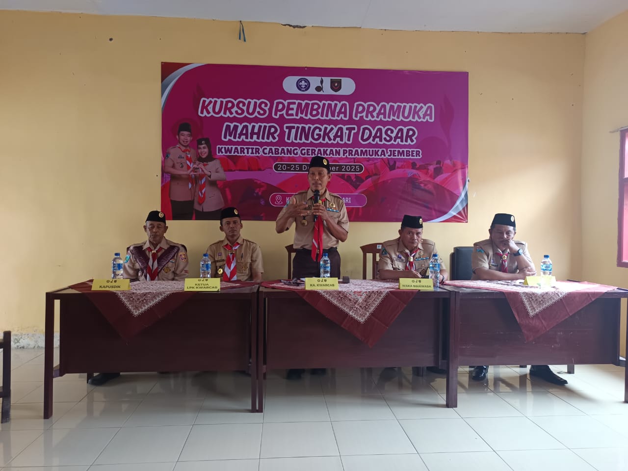 Tingkatkan Kualitas Pembina, Kwarcab Jember Gelar KMD di Bangsalsari Mendapat Apresiasi Kwarcab Jember Dan LPK Kwarcab Jember