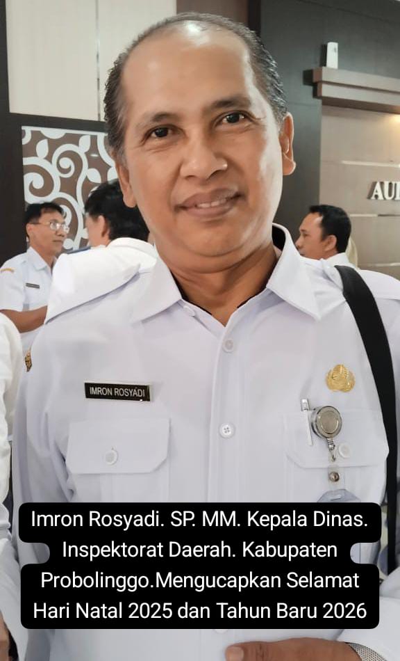Kepala Dinas Inspektorat Daerah Kab.Probolinggo Imron Rosyadi SP.MM. Mengucapkan Selamat Hari Natal 2025 dan Tahun Baru 2026