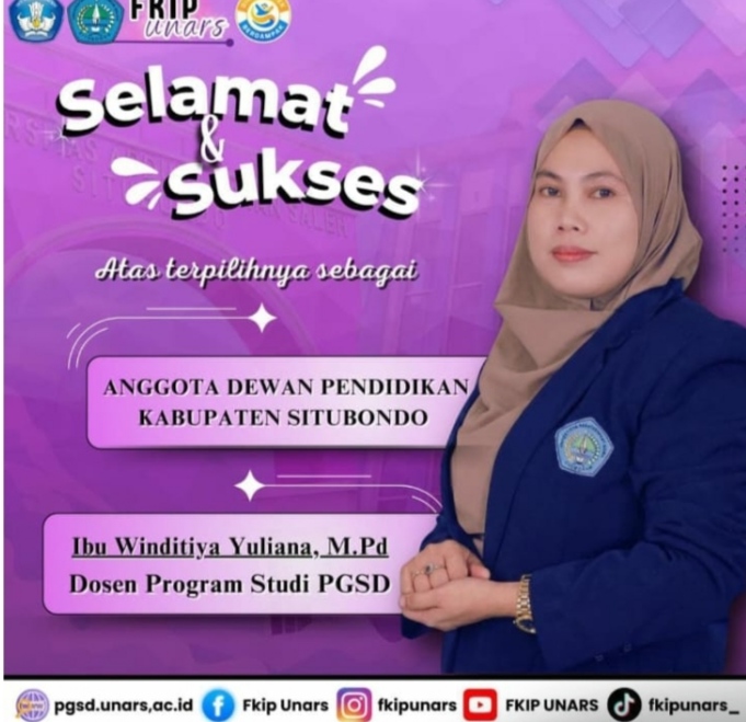 Segenap Pimpinan dan Jajaran Redaksi, beserta Crew  Deteksimedia.id Mengucapkan Selamat dan Sukses atas Terpilihnya Winditiya Yuliana, M.Pd sebagai ANGGOTA DEWAN PENDIDIKAN KABUPATEN SITUBONDO Masa Bakti 2025 – 2030