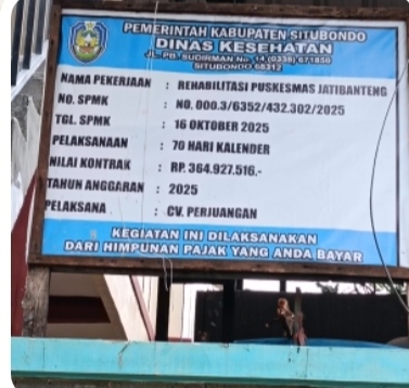Proyek Rehabilitasi Puskesmas Jatibanteng Situbondo Diharapkan Rampung Tepat Waktu, Pelayanan Kesehatan Warga Kian Optimal …