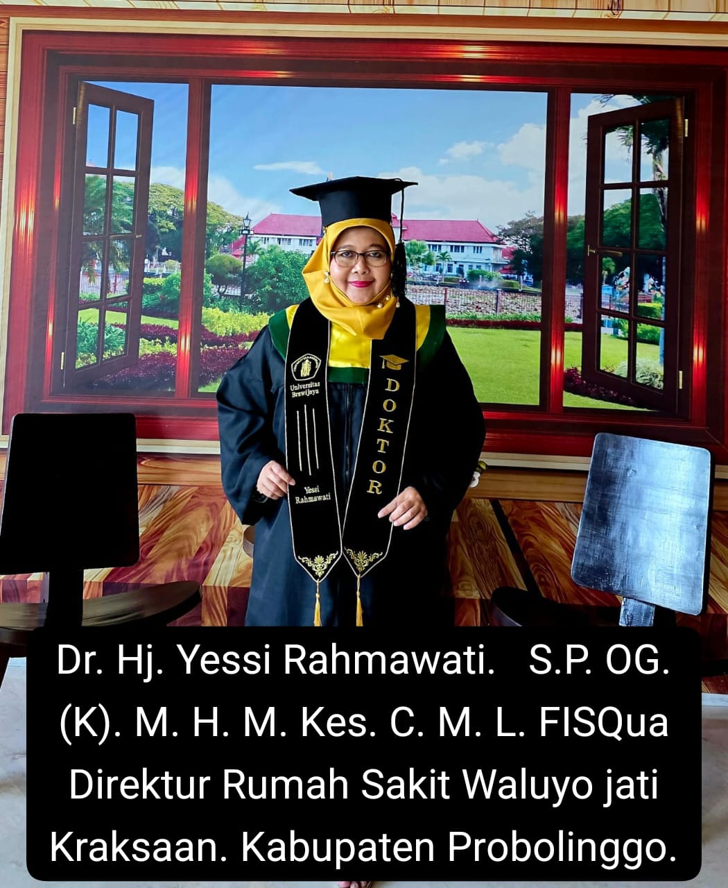 Direktur Rumah Sakit Waluyo Jati Kraksaan Kab,Probolinggo Dr.Hj Yessi Rahmawati.SP.OG(K).M.H.M.Kes.C.M.L Fisqua Mengucapkan Selamat Hari Natal 2025 dan Tahun Baru 2026