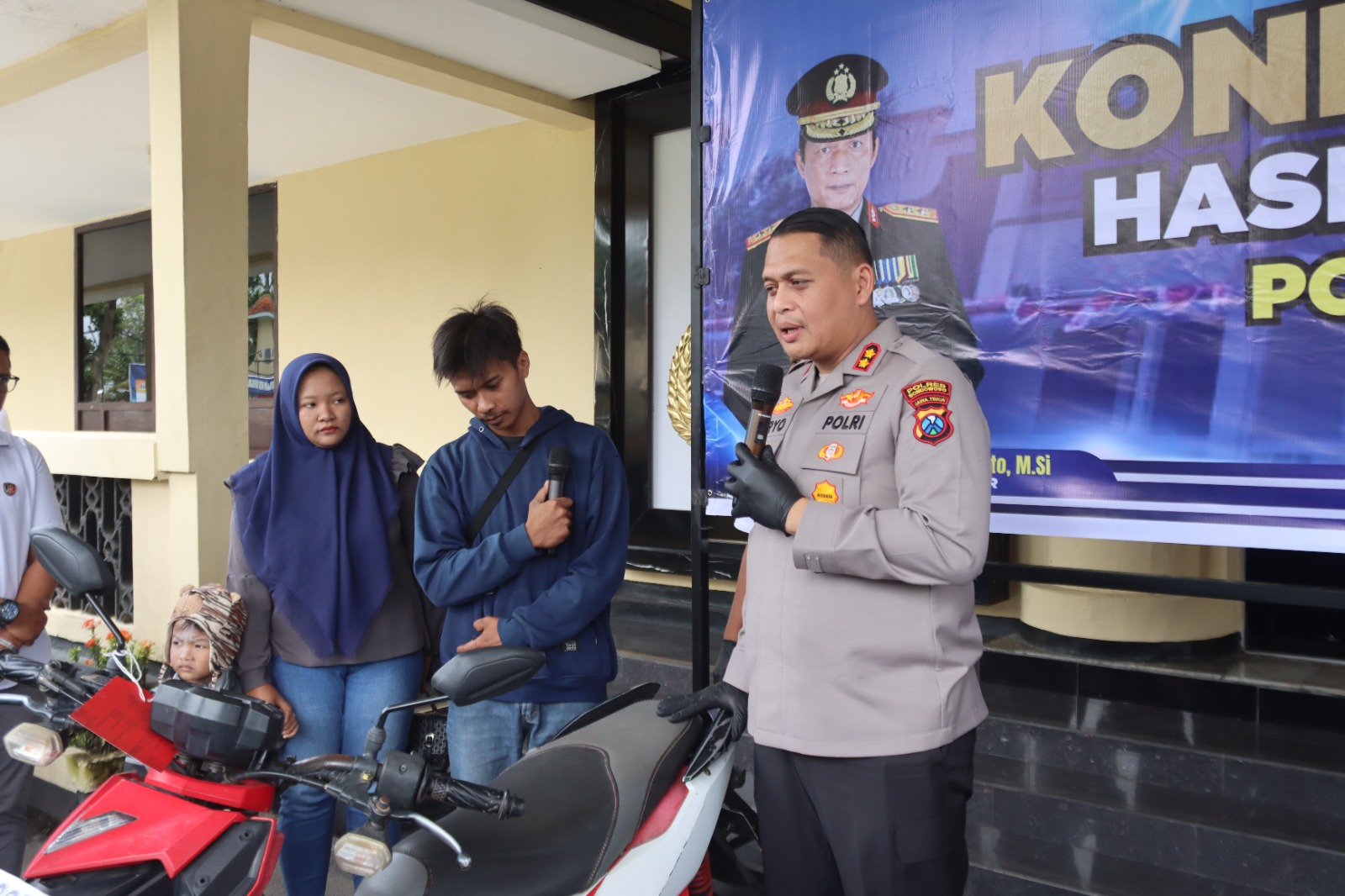 Pemilik Sepeda Motor Sampaikan Ucapan Terima Kasih kepada Polres Bondowoso ranmornya ditemukan