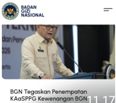 SIARAN PERS  NOMOR:[XX]/BGN-IKN-II/2026  AKSELERASI SDM UNGGUL: BADAN GIZI NASIONAL RESMIKAN OPERASIONAL SPPG SEBAGAI GARDA TERDERPAN PEMENUHAN GIZI NASIONAL +++