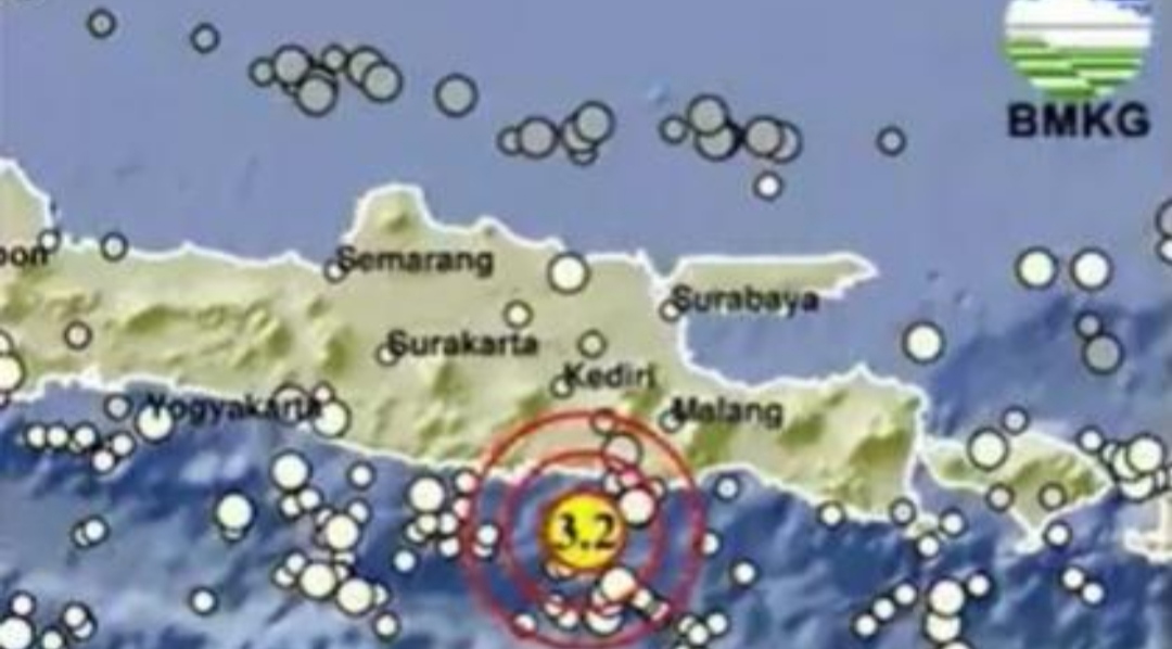 Gempa Magnitudo 3,2 Guncang Blitar Jatim