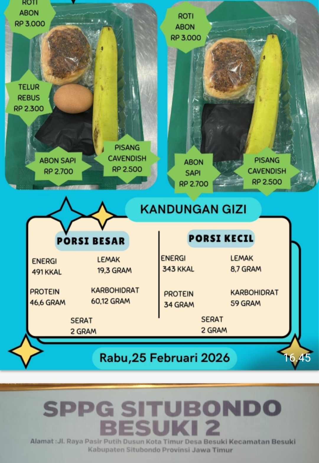 OPTIMALKAN GIZI STANDAR MBG, SPPG 02 BGN RI BESUKI Distribusikan 2.100 Porsi Menu Kering Selama Ramadhan++++