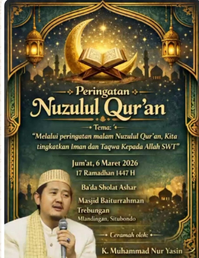 CAHAYA AL-QUR’AN di UJUNG SORE : Masjid Baiturrahman Trebungan Peringati Nuzulul Qur’an dengan Penuh Kehangatan +++++