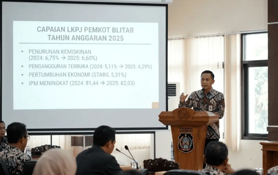 LKPj 2025 Kota Blitar Ungkap Angka Kemiskinan-Pengangguran Turun Drastis
