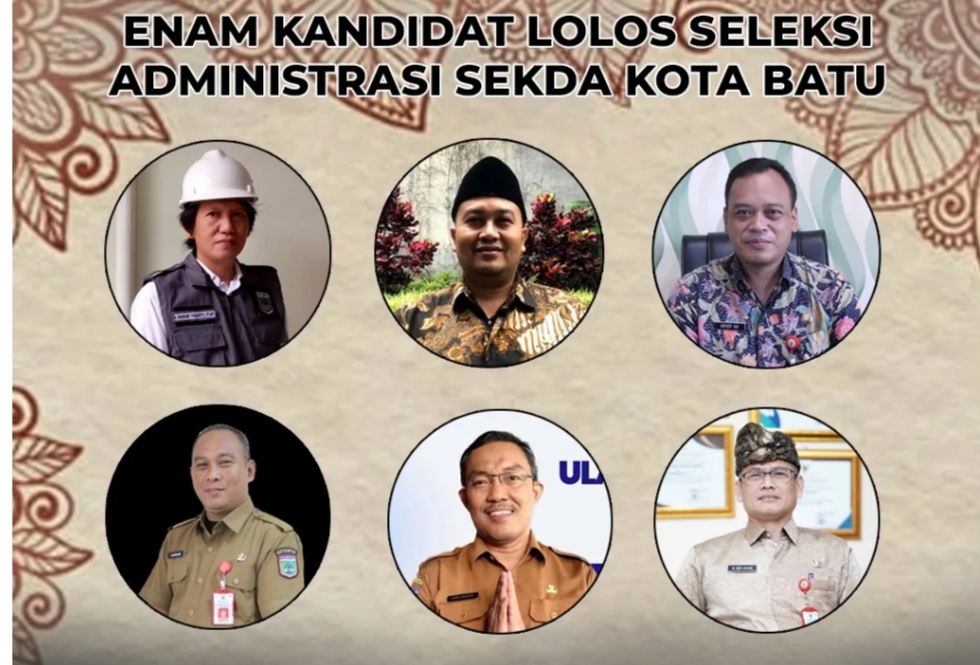 Seleksi Administrasi Calon Sekda Kota Batu,Enam Kandidat dinyatakan Lolos