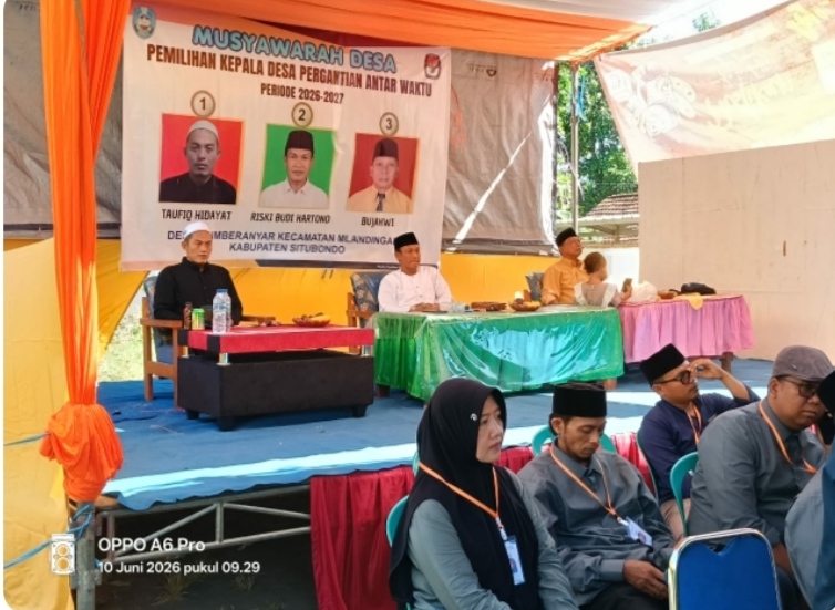 Demokrasi Tingkat Desa Berjalan Kondusif, Sumberanyar Sukses Gelar Musdes Pilkades Antar Waktu 2026 +++
