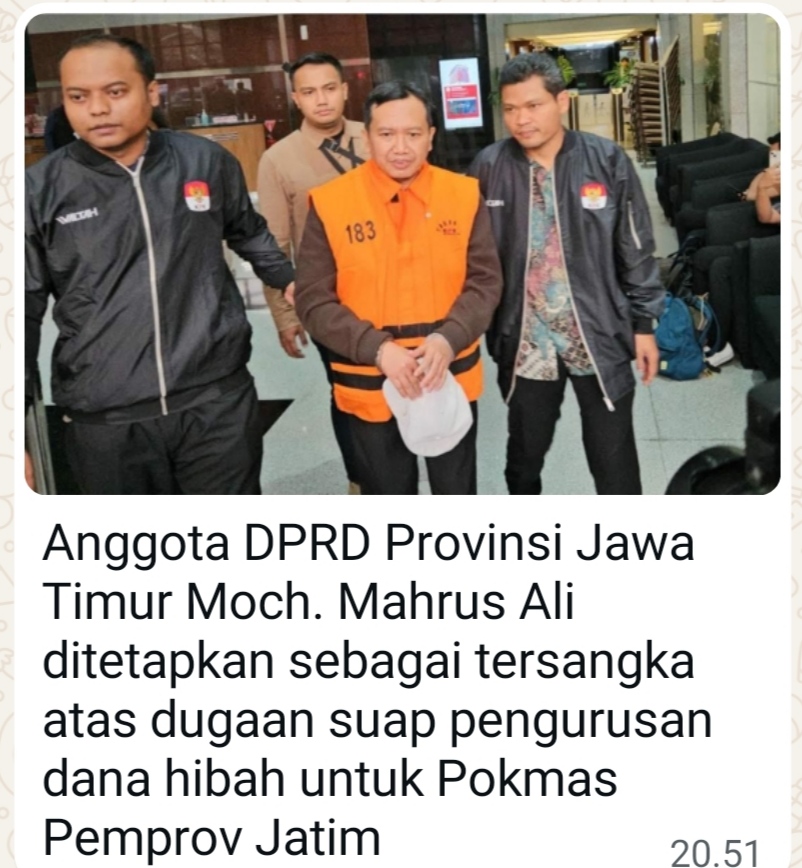 Skandal Dana Hibah Jatim: Giliran Mahrus Ali Dijebloskan ke Sel, Anwar Sadad dan Tersangka Lainnya Kini di Ujung Tanduk!! 💥💥💥